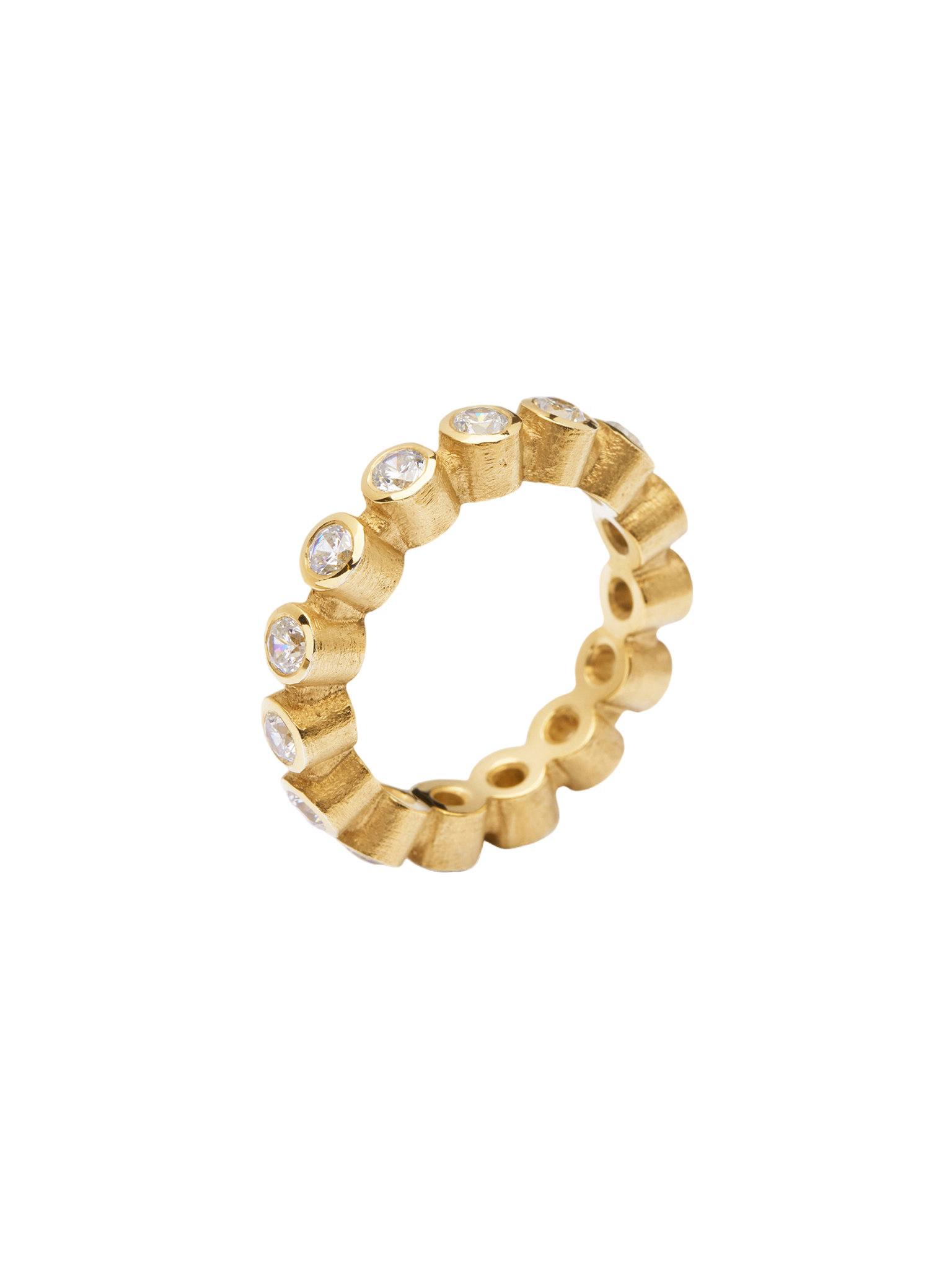 Ringo full eternity ring in 18k yellow gold with 1,50ct diamonds